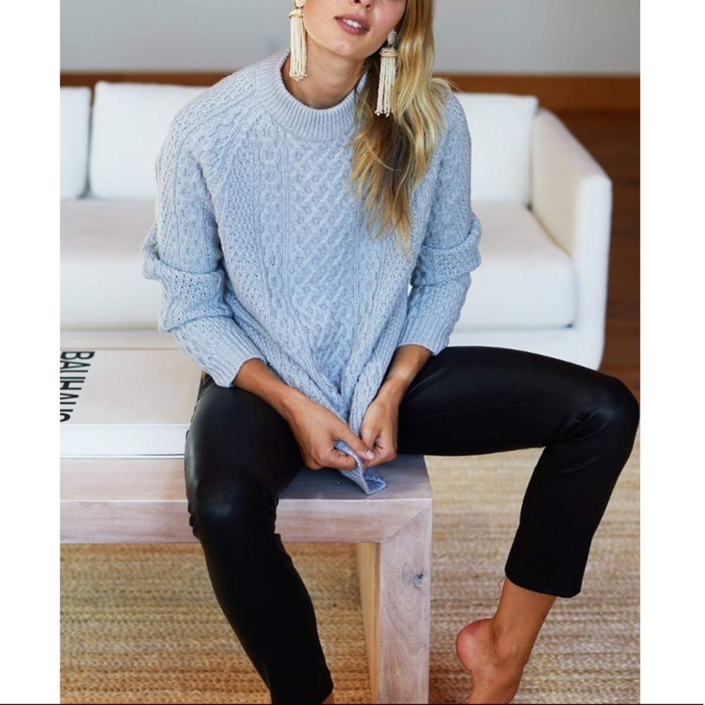 Emerson Fry Vegan Leather Leggings- Black - Picture 2 of 6